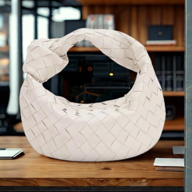 Leren Dames Schoudertas Met Gevlochten Design