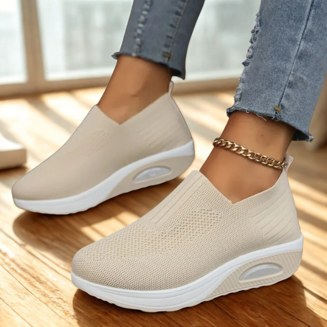Dames Sneakers Met Orthopedische Zool En Stretchstof