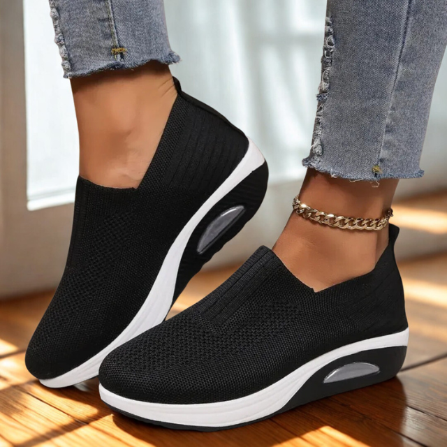 Dames Sneakers Met Orthopedische Zool En Stretchstof