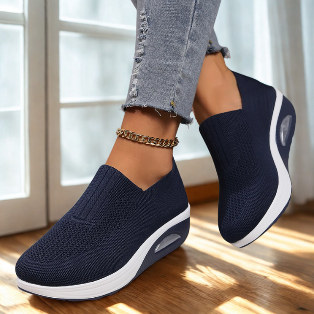 Dames Sneakers Met Orthopedische Zool En Stretchstof