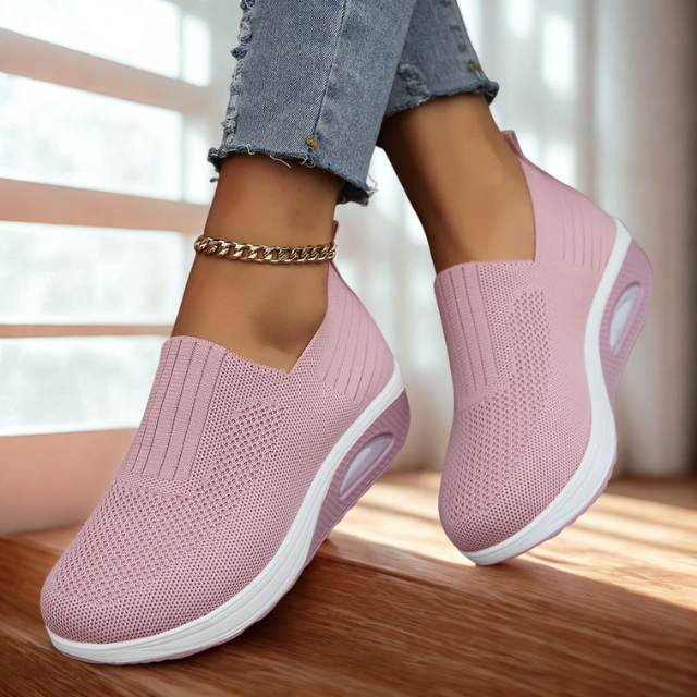 Dames Sneakers Met Orthopedische Zool En Stretchstof