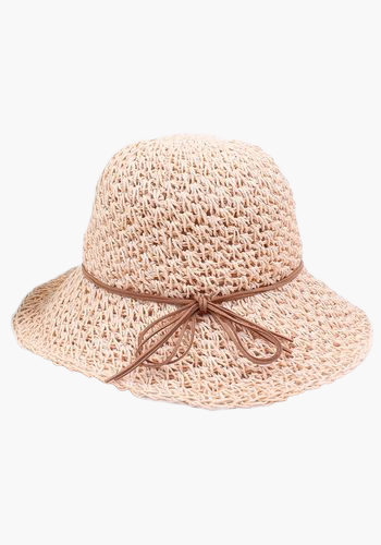 Zomerhoed Dames Van Stro Met Brede Rand En Touw