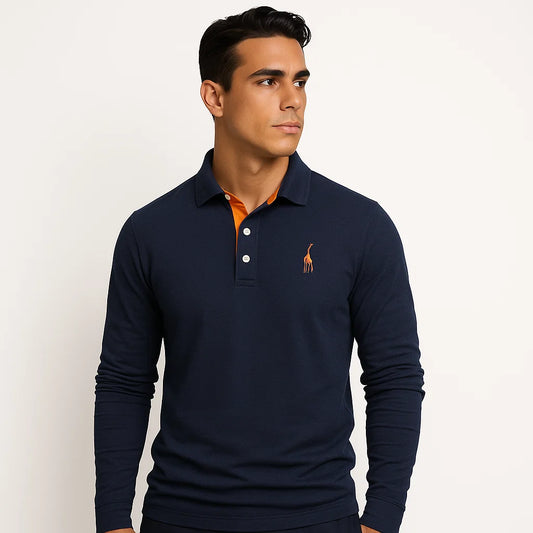 Herenpolo met Lange Mouwen Casual Stijl
