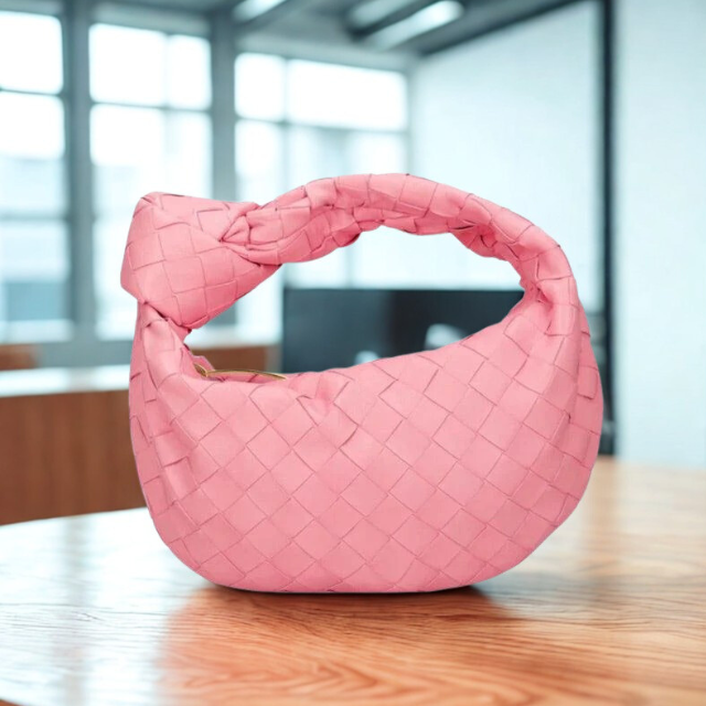 Leren Dames Schoudertas Met Gevlochten Design