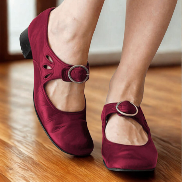 Dames Instapschoenen Elegant Leer Met Lage Hak