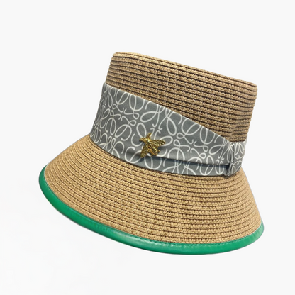 Zomerhoed Dames Met Brede Rand en Designband