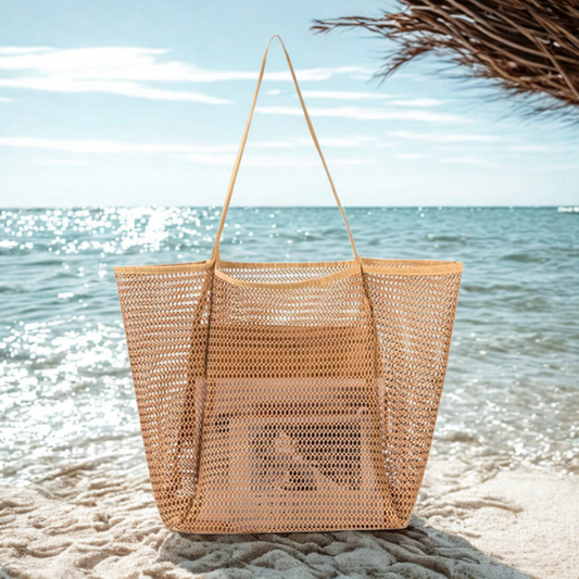 Strandtas Dames Mesh Lichtgewicht Ademend Materiaal