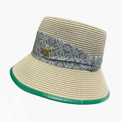 Zomerhoed Dames Met Brede Rand en Designband