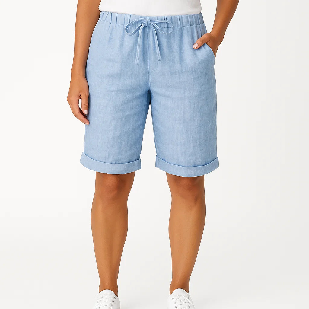 Dames Chino Korte Broek Met Zakken