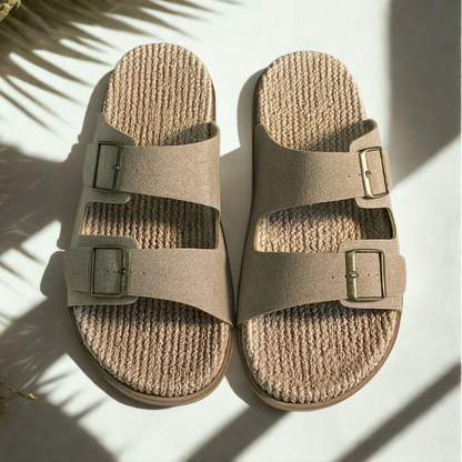 Heren Pantoffels Met Jute Voetbed En Antislipzool