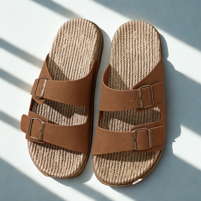 Heren Pantoffels Met Jute Voetbed En Antislipzool