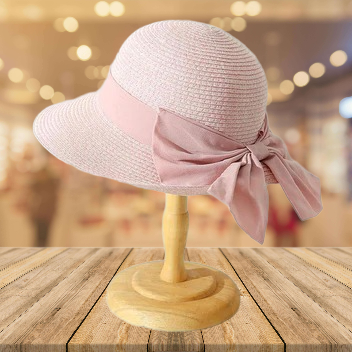 Zomerhoed Dames Met Strik Van Ademend Textiel