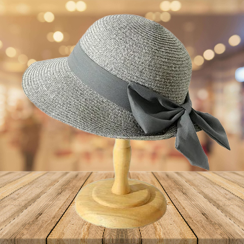 Zomerhoed Dames Met Strik Van Ademend Textiel