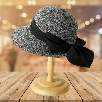 Zomerhoed Dames Met Strik Van Ademend Textiel