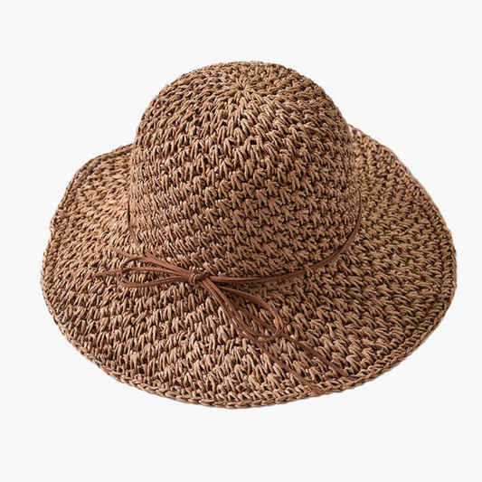Zomerhoed Dames Van Stro Met Brede Rand En Touw